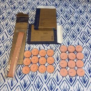 Partylite 24 Tealight Candles “Pink Grapefruit " V04789 Scent Sticks 5 FA789